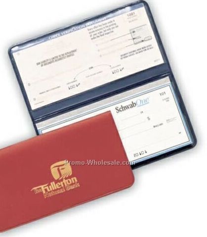 French Calf 2 Pocket Standard Checkbook Holder