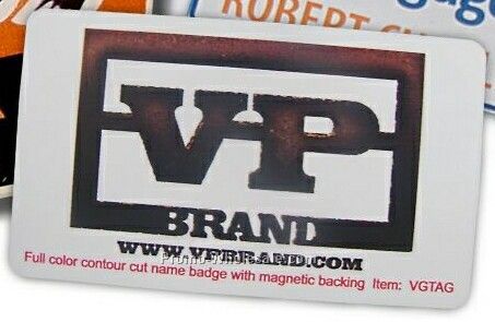 Full Color Custom Contour Shaped Name Badge (3-1/2"x2-1/4")