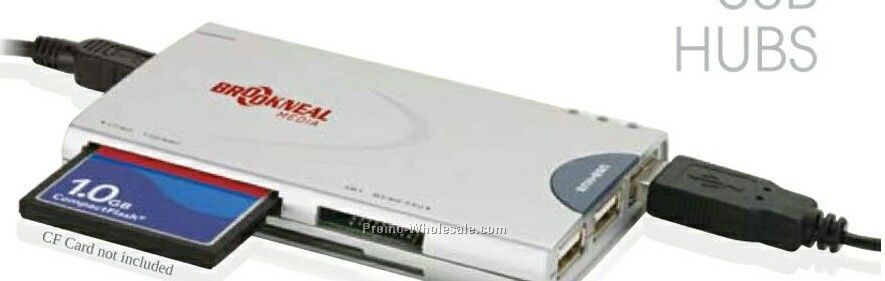 Giftcor USB Hub & Smart Card Reader 4-1/8"x2-1/2"x5/8"