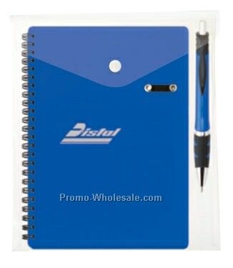 Gizmo Pen Combo In Envelope W/ Double Spiral Bound Notebook
