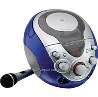 Gpx Portable Cd+g Sing-along Karaoke With Microphone And Dual Mic Jacks