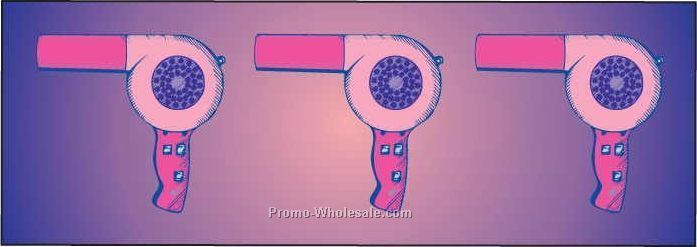 Hair Dryer Panoramic Badge W/ Metal Pin