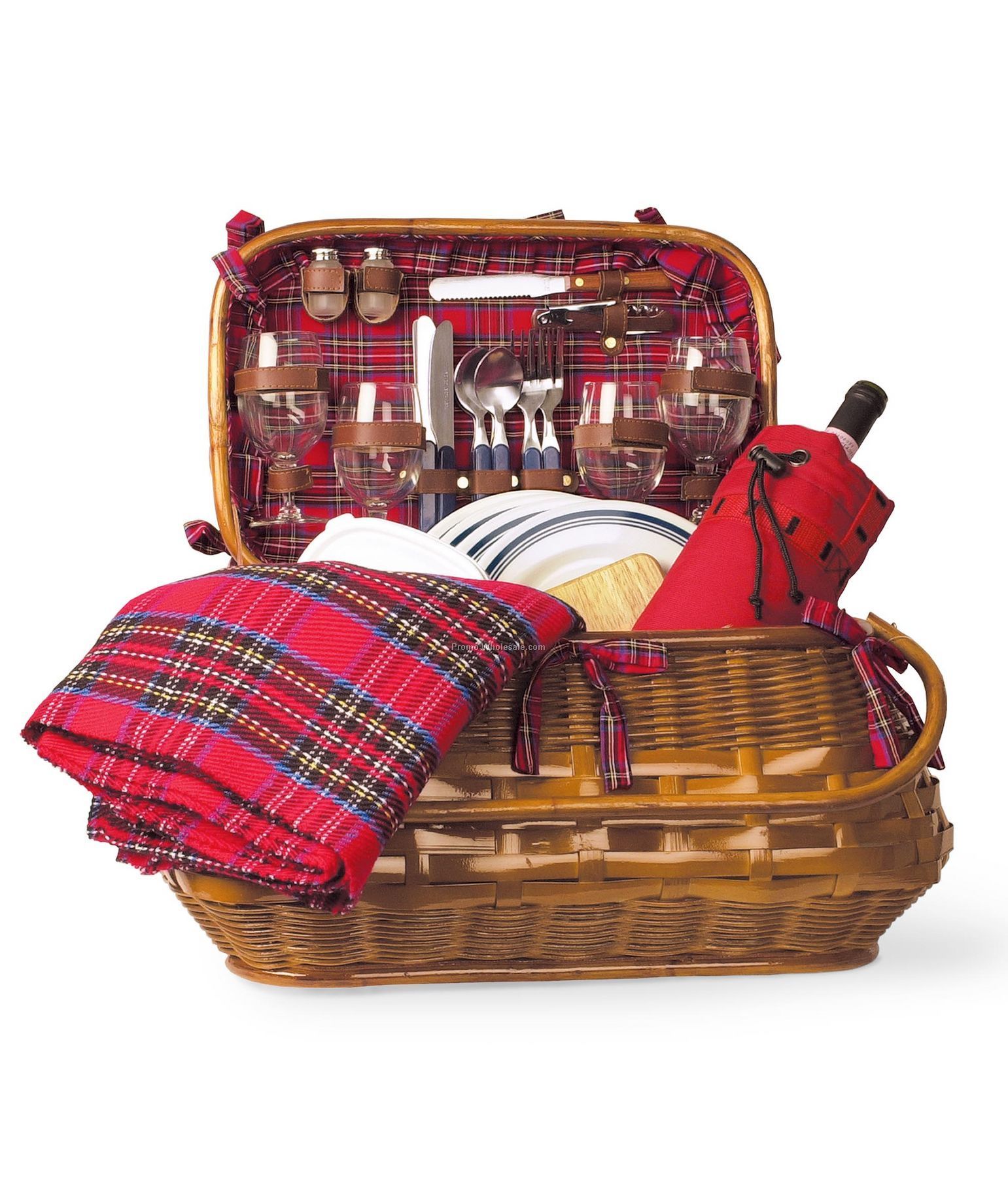 Highlander Bombay Picnic Basket With Service For 4