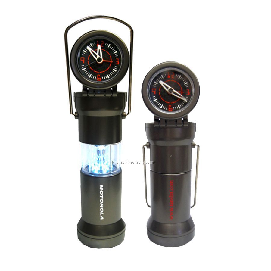 LED Camping Lantern With Clock