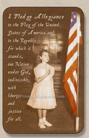 Laminated Stock Art Petite Wallet Card (Usa Pledge Allegiance)