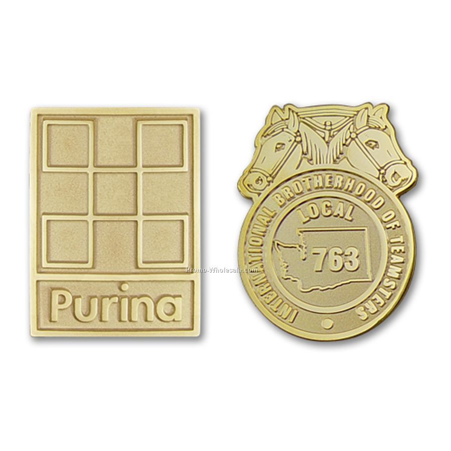 Lapel Pin / Die Struck With Sandblast & Polished Finish - Made In Usa
