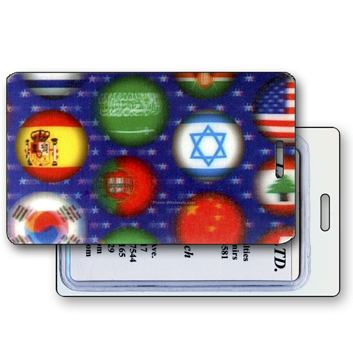 Lenticular Luggage Tags - Stock / 3d Image / International Flags