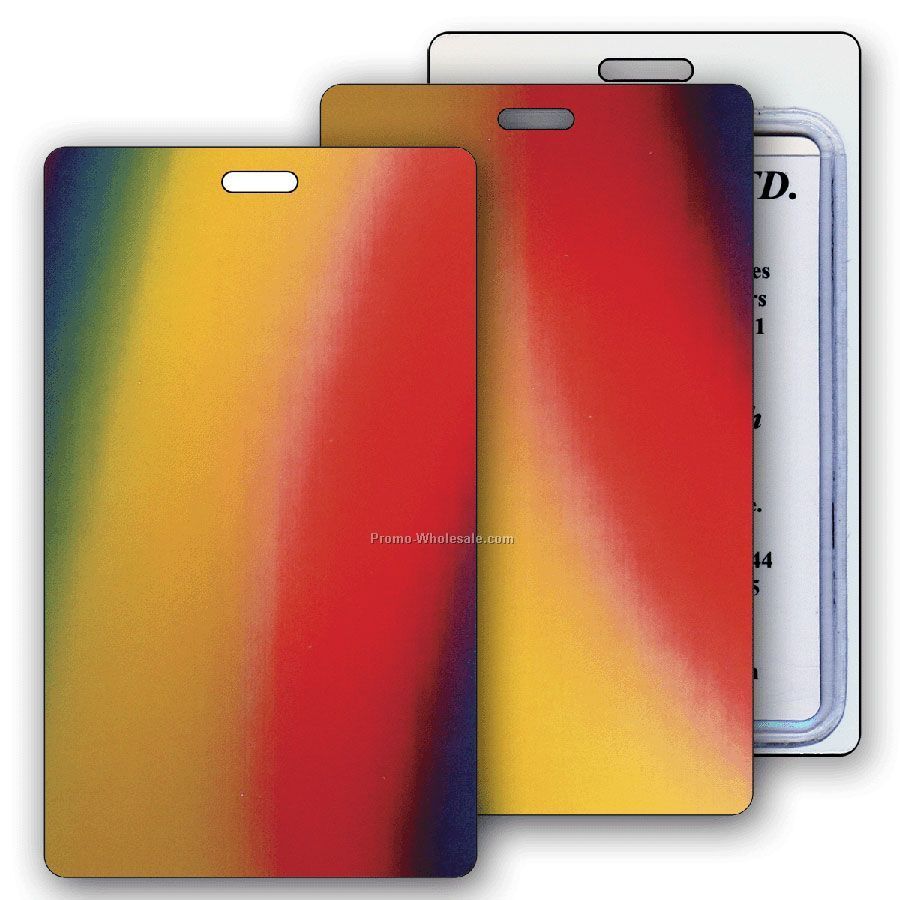 Lenticular Luggage Tags - Stock / Solid Colors / Red Yellow Green Black