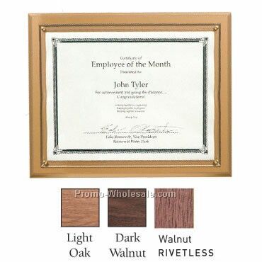Light Oak Certificate Plaque