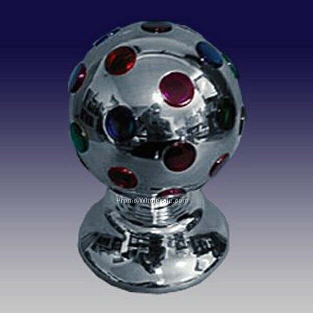 Light Up Disco Ball 6" - Chrome W/ 12v Dc