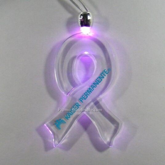 Light Up Pendant Necklace (Steady) - Awareness Ribbon