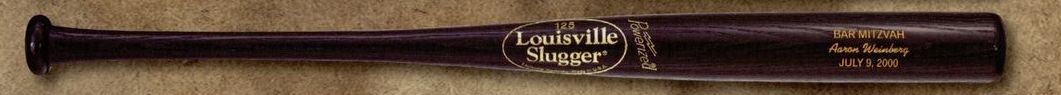 Louisville Slugger Youth Personalized Wood Bat (Black/ Silver Imprint)