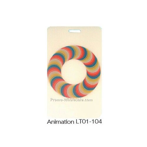Luggage Tag 3d Lenticular Color Moving Circle Stock Image - Imprint Product