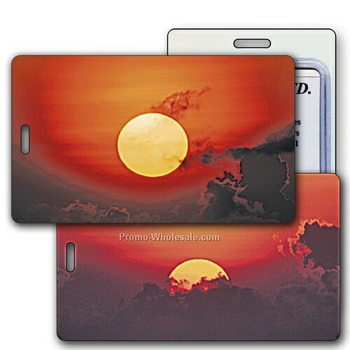 Luggage Tag 3d Lenticular Sunset, Clouds Stock Image - Imprint Product