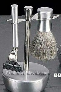 Mach 3 Razor, Badger Brush, Soap Dish & Stand