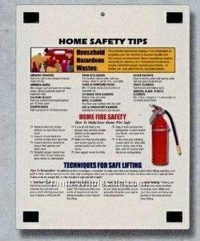 Magnetic Memo Board With Home Safety Chart Back Stock Layout