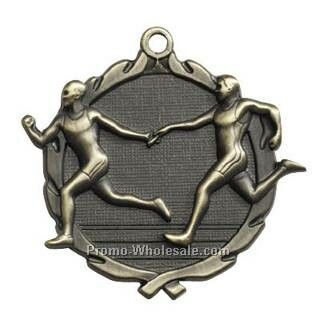 Medal, "relay, Male" - 1-3/4" Wreath Edging