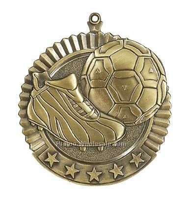 Medal, "soccer" Star - 2-3/4" Dia