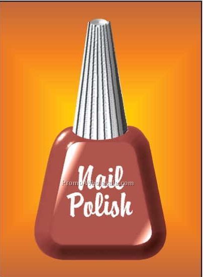 Nail Polish Badge W/ Metal Clip (2-1/8"x3-1/8")