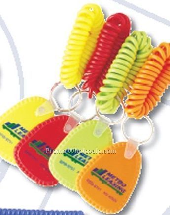 Neon Spiral Bracelet & Flex Key Tag (5-3/4"x1-5/8")