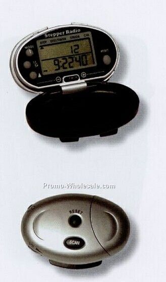 Pedometer With FM Scanner