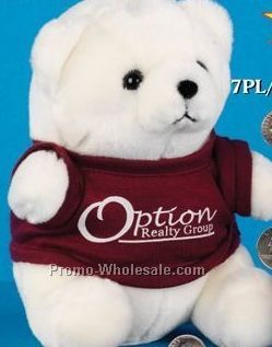 Piggy Bank Animals White Bear (7")