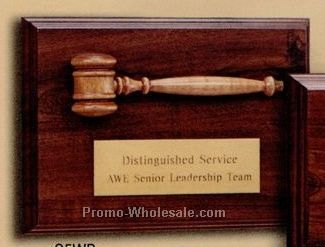 Plaque W/ Miniature Blank Gavel