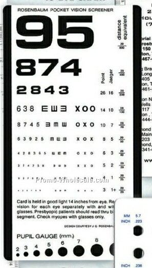 Pocket Eye Chart