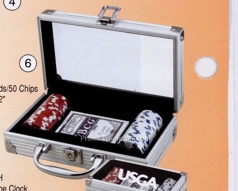 Poker Set W/ Cards & 50 Chips