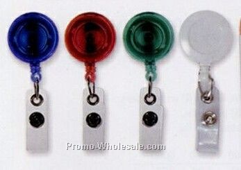 Retractable Badge Holder W/ Laminated Label