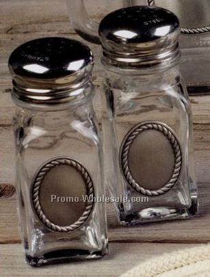 Rope Edge Medallion Salt & Pepper Shaker