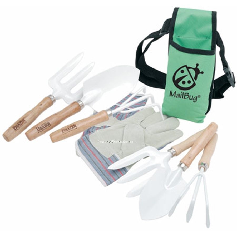 Ruff Ready Garden Tool Set With Apron (Engraved)