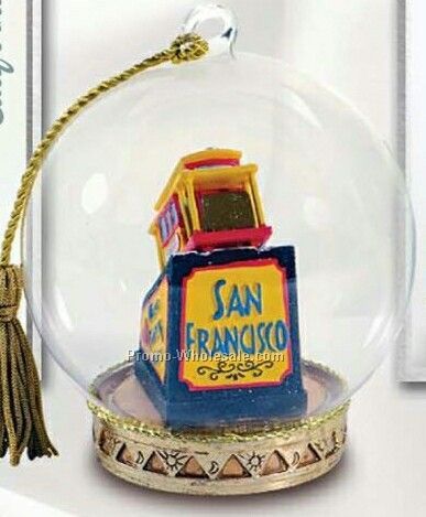 San Francisco Cable Car Memory Globe