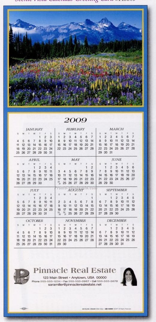 Scenic Vista Greeting Card Calendar (Thru 6/1/09)