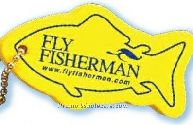 Stock Fish Foam Floating Key Chain W/ Detailed Border