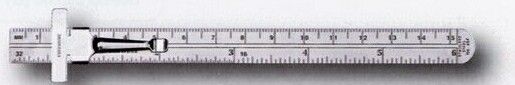 Stock Ruler W/Mm Top Scale/16ths & 32nds Bottom Scale & Metal Bound Case