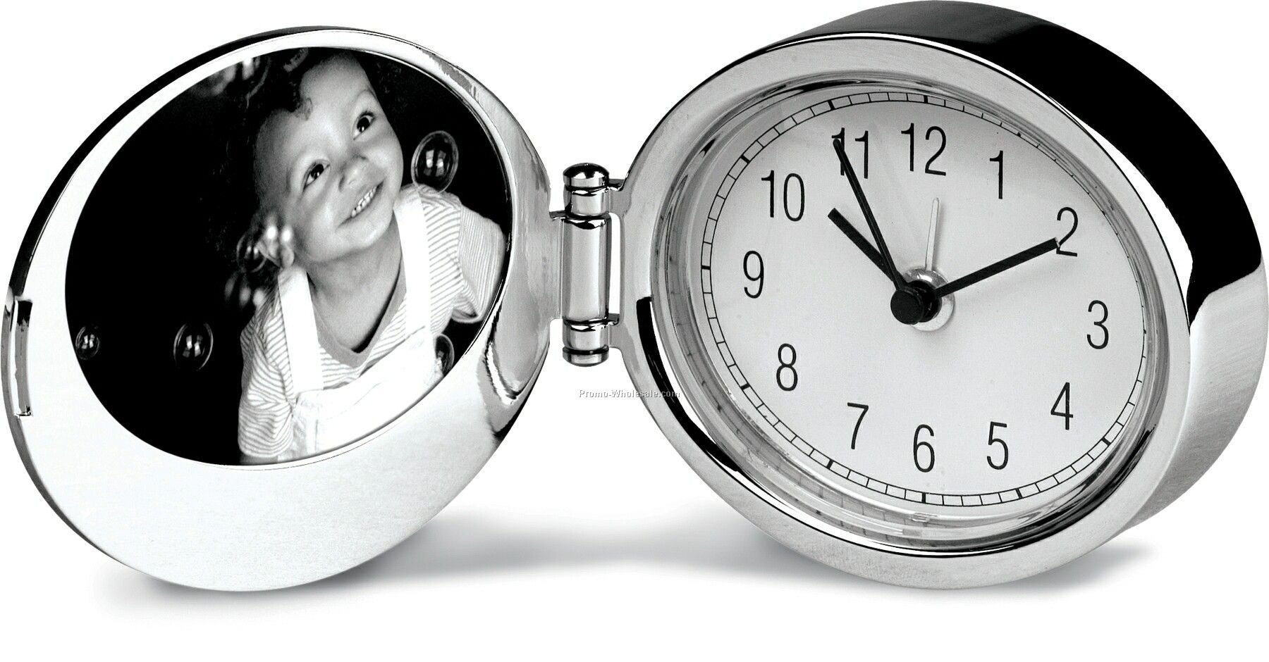 Suite Oval Travel Alarm Clock/ Photo Frame