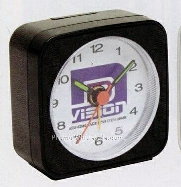 Travel Alarm Clock 2 1/4"x2 1/4" (7-10 Days Service)