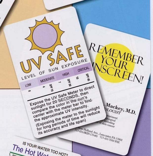 UV Safe Indicating Card (2-1/8"x3-3/8"x0.02 Mil)