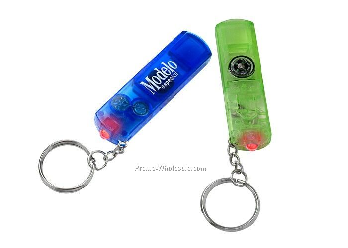 Whistle Compass Key Ring With LED Light