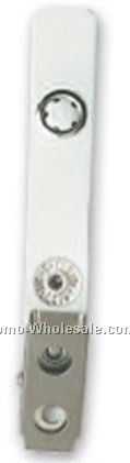 White Strap Badge Fastener Clip
