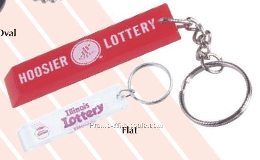 1/2"x2"x1/8" Lottery Ticket Scraper Keyring - Flat