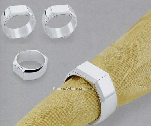 1-3/4" Small Round Napkin Rings - Set Of 4