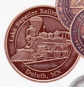 1-9/16" 12 Gauge Bright Copper Medallion