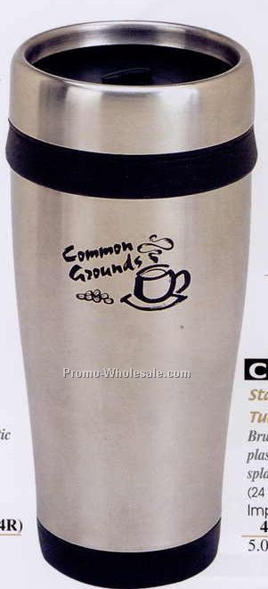 15 Oz. Stainless Steel Commuter Tumbler Mug With Splash Proof Lid