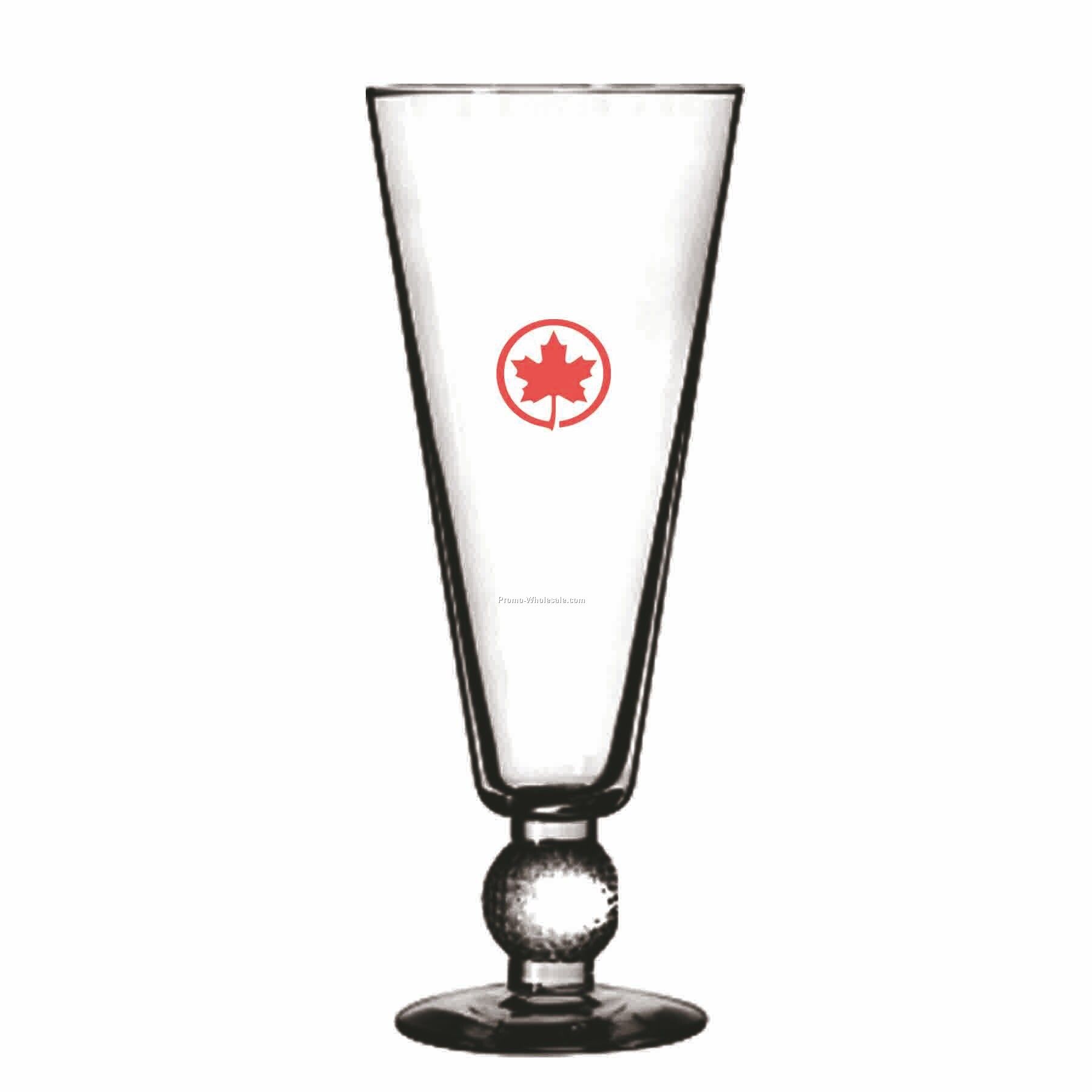 16 Oz. Crystal Pilsner Beer Glass W/ Golf Ball Bottom (Printed)