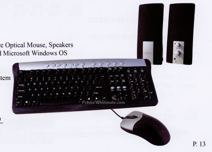19"x5-1/2"x1" Keyboard/Speaker/Mouse 3-in-1 Combo Set