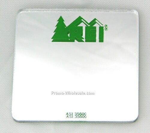 2" Square Acrylic Mirror Button/ Magnet