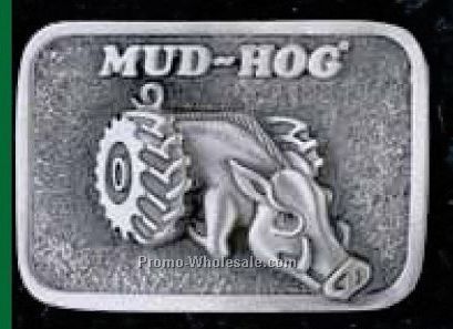 2-1/4"x 3-1/4" Cast Custom Pewter Belt Buckle