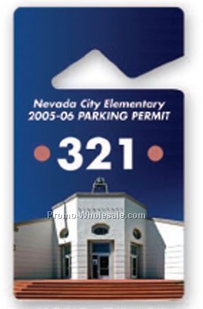 2-3/4"x4-3/4" Rectangle Parking Permit